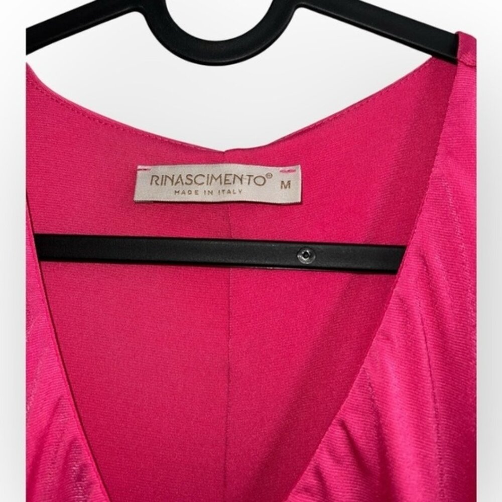 INTERMIX Fuchsia Ruched Midi Dress - Picture 5 of 5